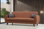 Atelier Del Sofa Sofá Cama de 3 Plazas Rojo Teja